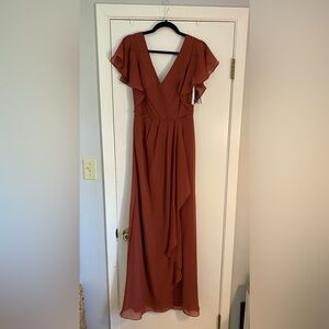 David’s Bridal Cinnamon Bridesmaid Dress